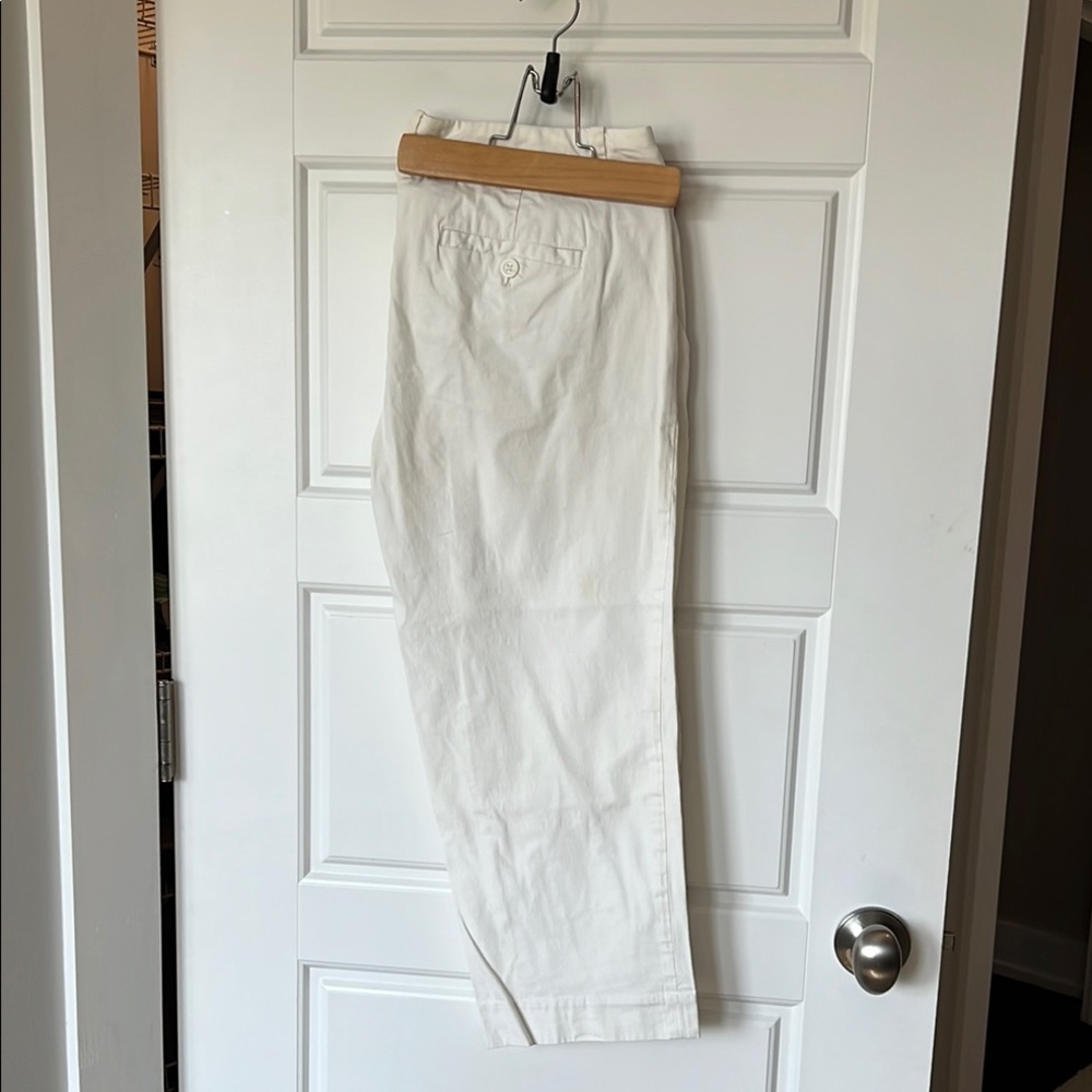J. Crew White Capris Lightweight Casual Pants
